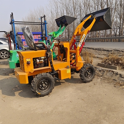 Μίνι 4WD Backhoe Loader με 0,4m3 χωρητικότητα κουβάς και 2800 X 1000 X 1400 mm διάσταση