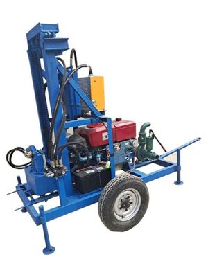 Μηχανή ντίζελ 100m Βαθιά φορητή υδραυλική πηγή νερού περιστροφική μηχανή γεώτρησης για γεωτρήσεων