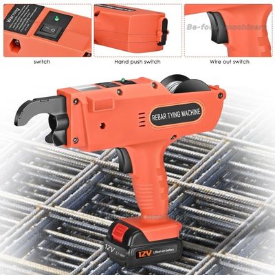 12V 4500mAh Ηλεκτρικό Rebar Tier Binding Gun με 2pcs μπαταρία και 1pcs δέσιμο σύρμα Kit