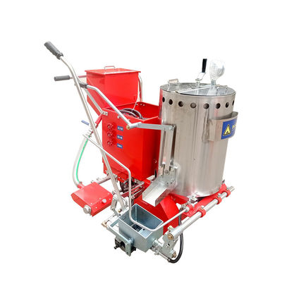 Χειροκίνητη μηχανή χρώματος με ψυχρή γραμμή διπλού πυροβολικού θερμοπλαστικής οδικής σήμανσης για την κατασκευή αυτοκινητοδρόμων