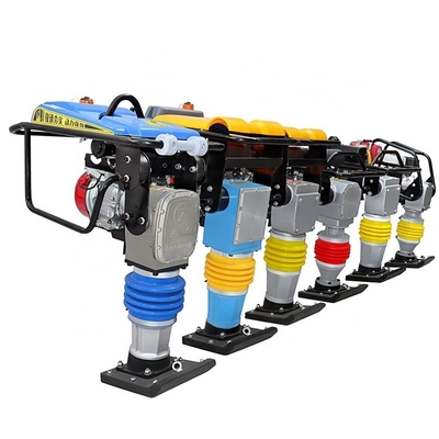 Προσαρμοσμένο 90kg Plate Compactor Strong Vibrating Tamping Rammer με βενζίνη GX160 / Robin